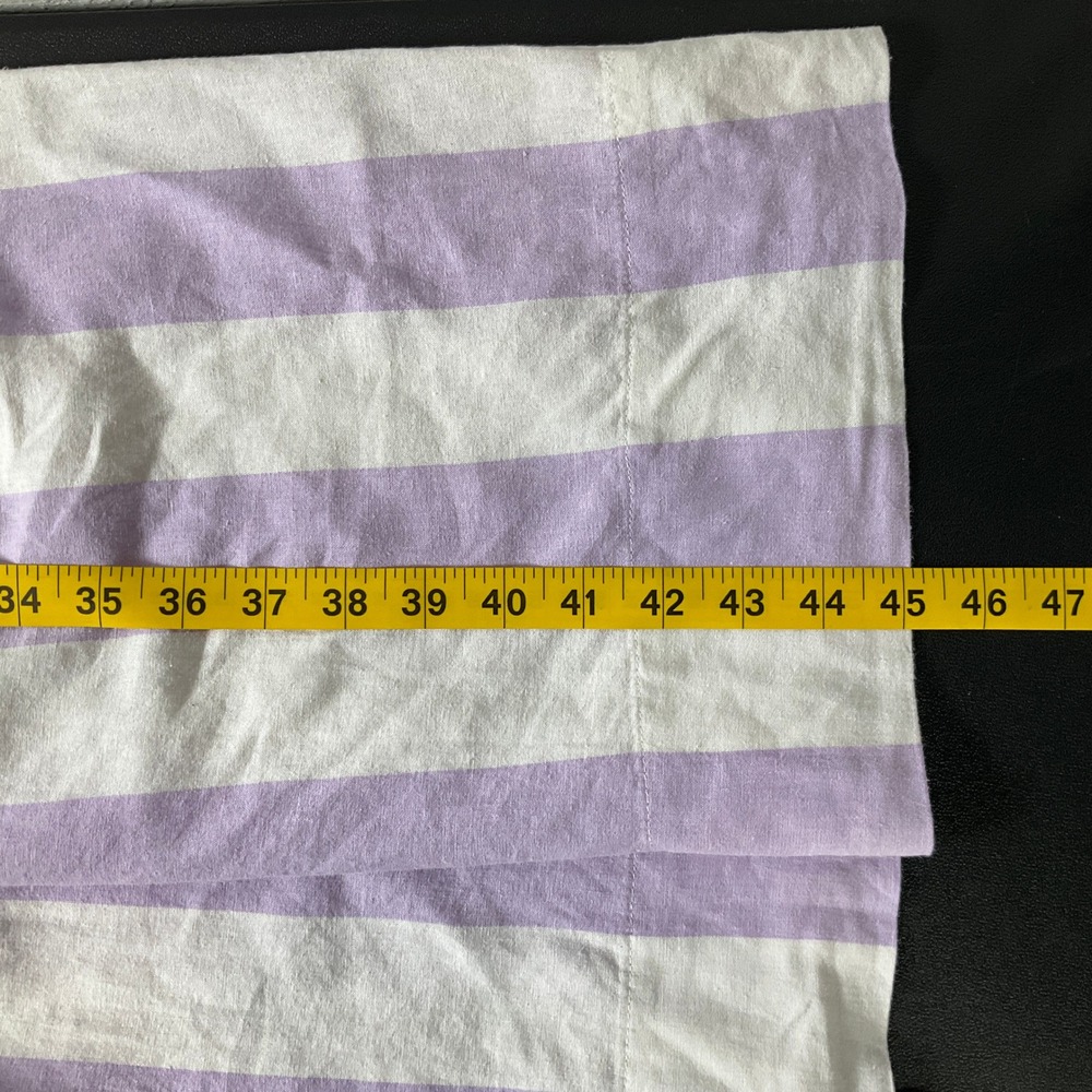 Urban Outfitters Midi Dress Womens M Purple Linen Blend Striped Button Front - Picture 8 of 10